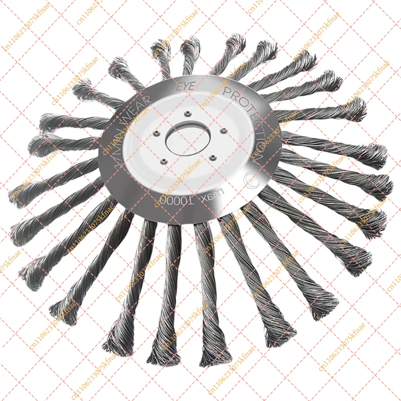 10inch Wire Brush Trimmer Head Universal Steel Wire Wheel Removal Rust Garden Weeding Brush Lawn Mower Brush Cutter Accessories