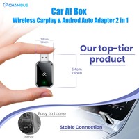 Wireless Carplay Android Auto Adapter 2 in 1 Car Mini Box Wireless Adapter USB Plug And Play Bluetooth WiFi Fast Connection OEM