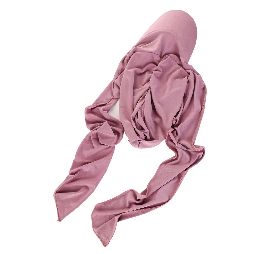 Berretti estivi per le donne hijab musulmani Base in tinta unita cappello a sfera elastico Ramadan abbigliamento Sport Outdoor Fashion Head sciarpa