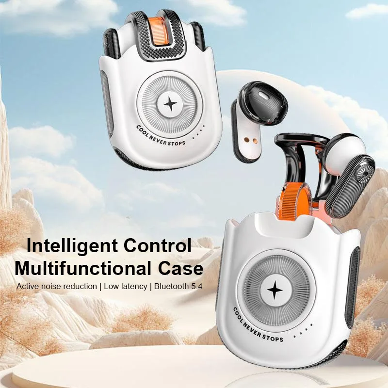 

Bluetooth 5.4 Selfire Artifact Earphones with Multifunctionnal Smart Remote Control Charging Case Half In Ear ANC IPX5 Headset