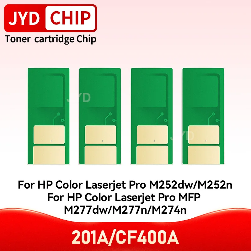 Chip de Tóner CF400A CF401A CF402A CF403A 201A para Cartucho HP Color LaserJet Pro M252 MFP M277 CF400X CF401X CF402X CF403X 201X