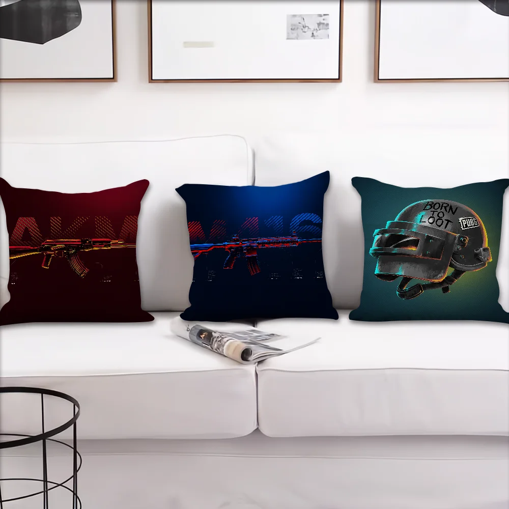 cushion AWM cover AK47 Pillow Case Pubg Game Cushion Room Bedroom Sofa Living Backrest M416 Car Square Headboard