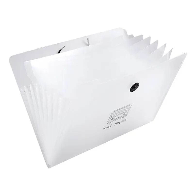 Transparent Insert File Folder A4 Document Bag Multi-Layer Expanding Wallet Folder Holder Organizer for School Office Stationery