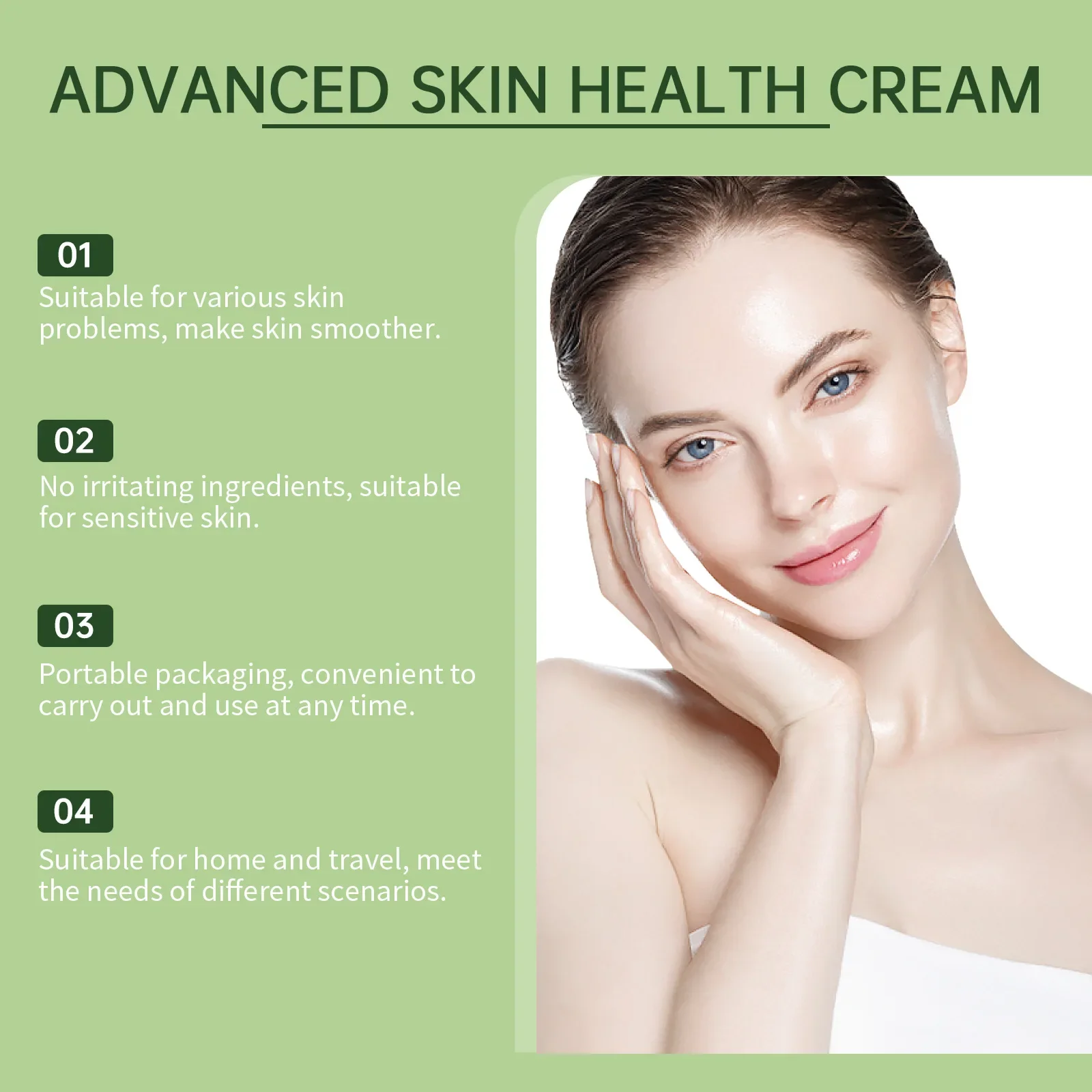 West & Month Skin Care Cream, Skin Repair Fat Granules Moisturizing Delicate Smooth Skin Care Cream Natural Botanical Formula