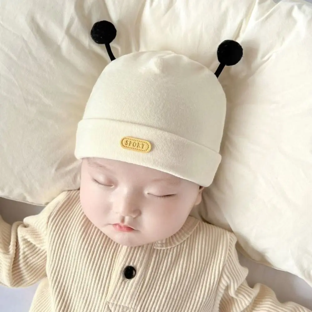 Headwear Cotton Boneless Muslin Hats 0-12Months Solid Color Newborn Hats Soft Cute Infants Beanie Cap Spring