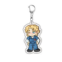 Game Mouthwashing Chibi Keychains Ring For Curly Jimmy Swansea Anya Bag Cartoon Pendant Keyring