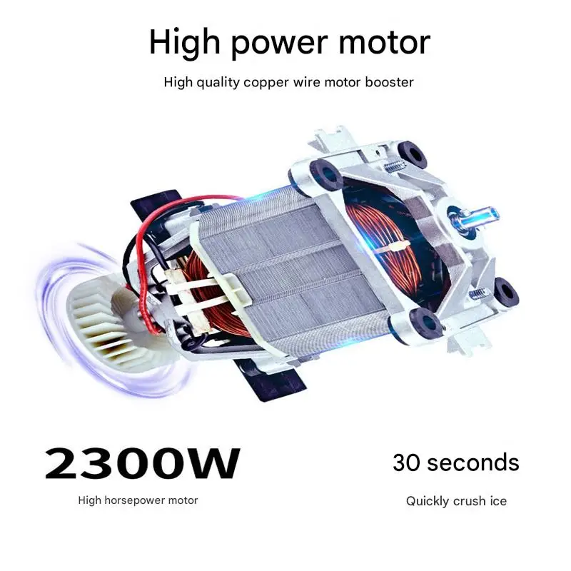 Commercial Blender Manual Fruit Juice Extractor High Capacity Fruit Smoothie Blender Juicer Mixer 5.2L Blender for Smoothies