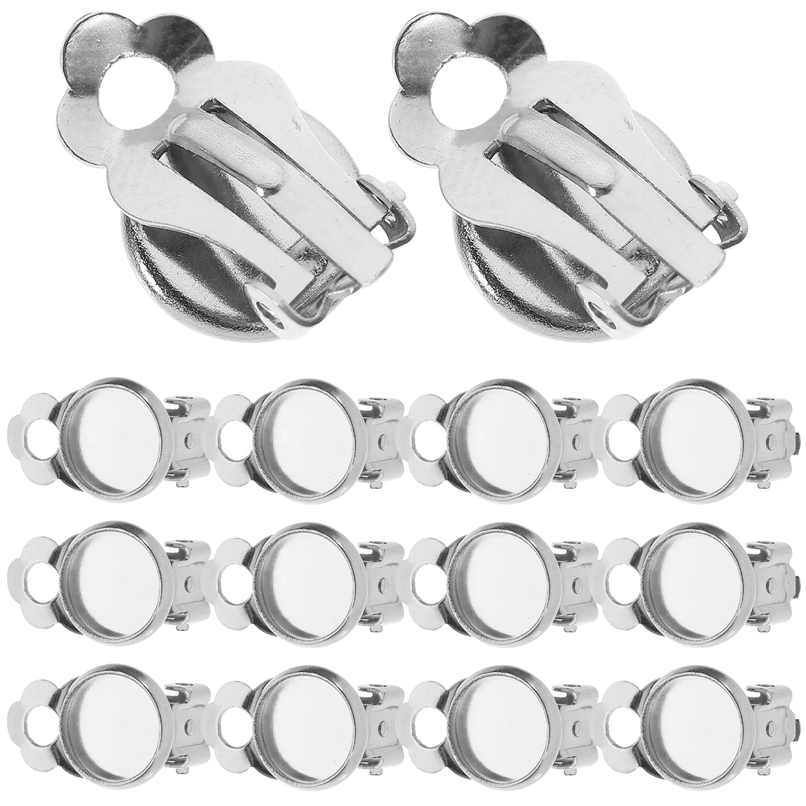 

50 Pcs Clip on Earring Accessories Stainless Steel Clips Material DIY Jewelry