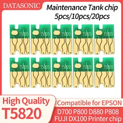 5/10pcs T5820 T582000 Maintenanc Tank Chip for Epson SureColor SC-P800 D700 D880 P800 P808 Maintenance Box FUJI  DX100 Printer