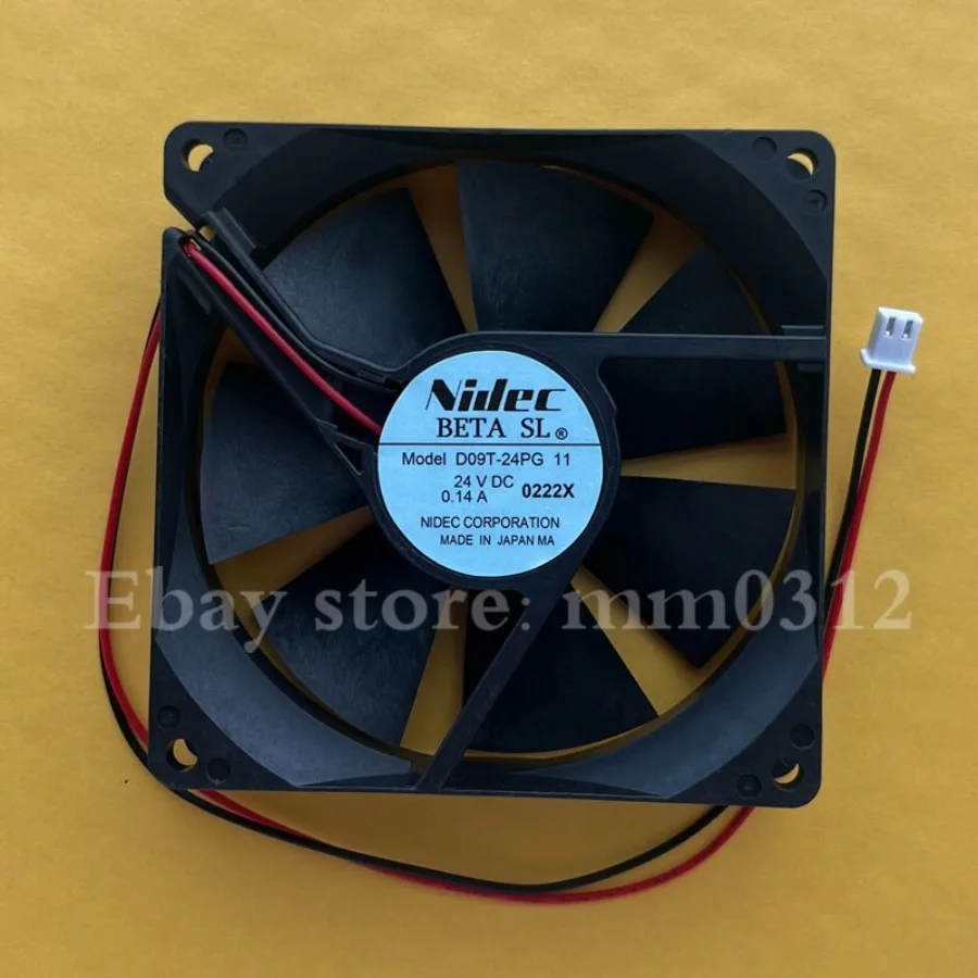 For NIDEC D09T-24PG 11 DC24V 0.14A 2-Pin Inverter Mute Cooling Fan