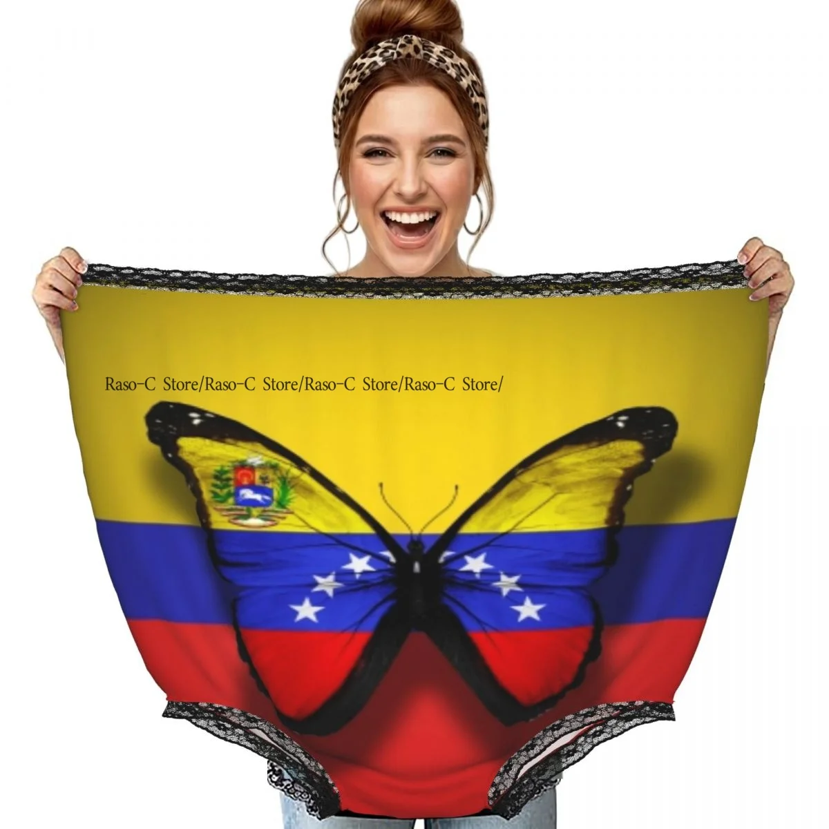 Funny Granny Underwear Venezuelan Flag Butterfly Gag Gift Granny Panties