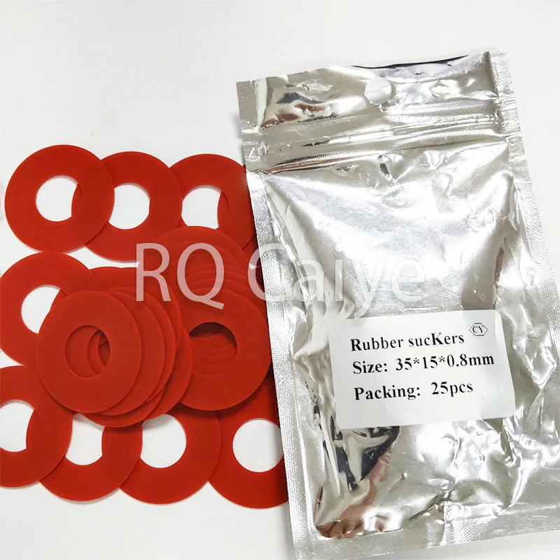 Best Quality 1Bag/25pcs Red Rubber Sucker 32x10x1mm 35x15x0.8mm Heidelberg Offset Printing Machinery Spare Parts Rubber Sucker