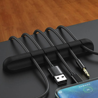 New Cable Organizer Management Wire Holder Flexible For Mouse Keyboard Earphone ProtectorUSB Cable Winder Tidy Silicone Clips