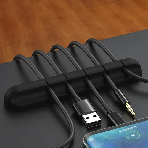마우스 키보드용 유연한 케이블 정리함 관리 와이어 거치대, 이어폰 보호기, USB 케이블 와인더, 깔끔한 실리콘 클립, 신제품 