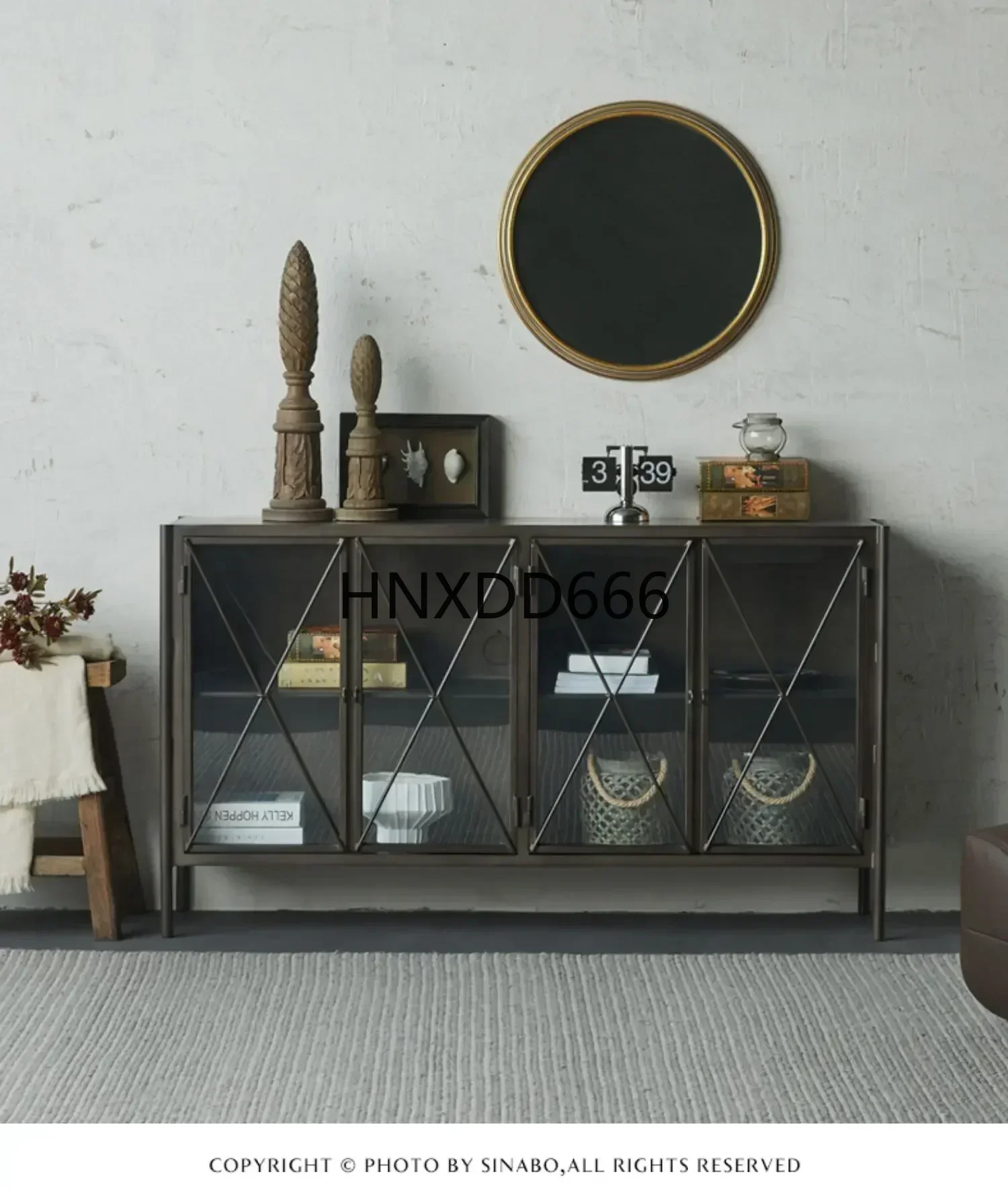 Dressoir Woonkamer Metaal Curiosityisplay Nordic Light Luxe Distressed Entreekast