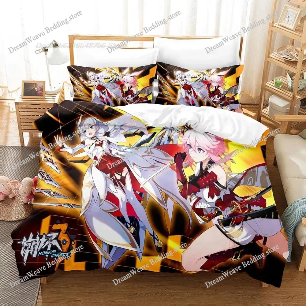 

Honkai Impact 3rd Bedding Set Single Twin Full Queen King Size Bed Set Adult Kid Bedroom Duvet Cover Sets 3D Print Game Bed