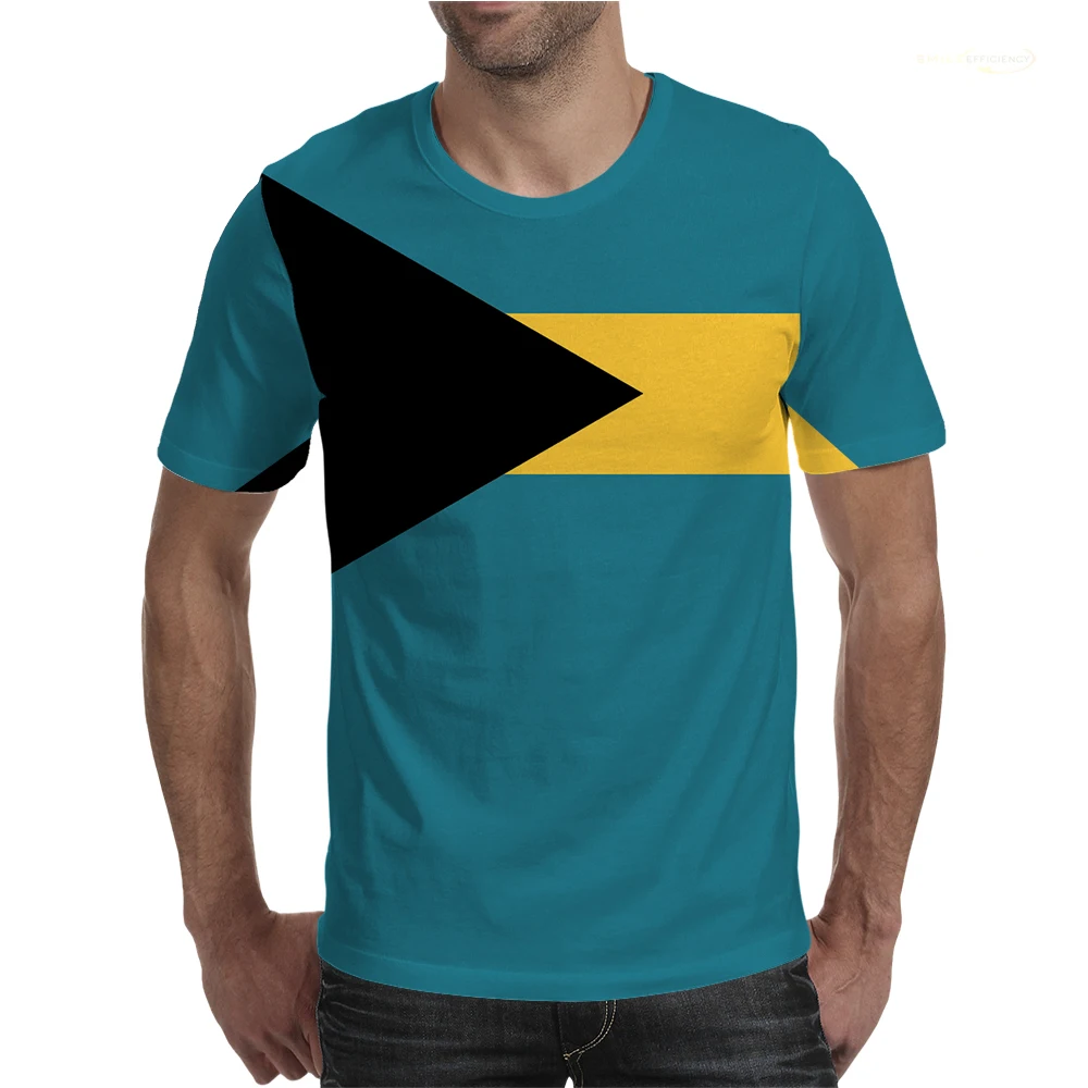 Bahamas Flag 3D Printed T-shirts Sports Casual Jerseys Team Tees Gift For Football Fans Bahamian Badge Short  Sleeved T Shirt