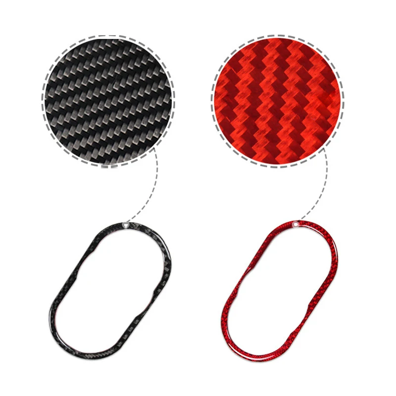 For MINI ONE Cooper S F55 F56 F57 Car Multimedia Knob Decorative Sticker Interior Modification Accessories Carbon Fiber Stickers