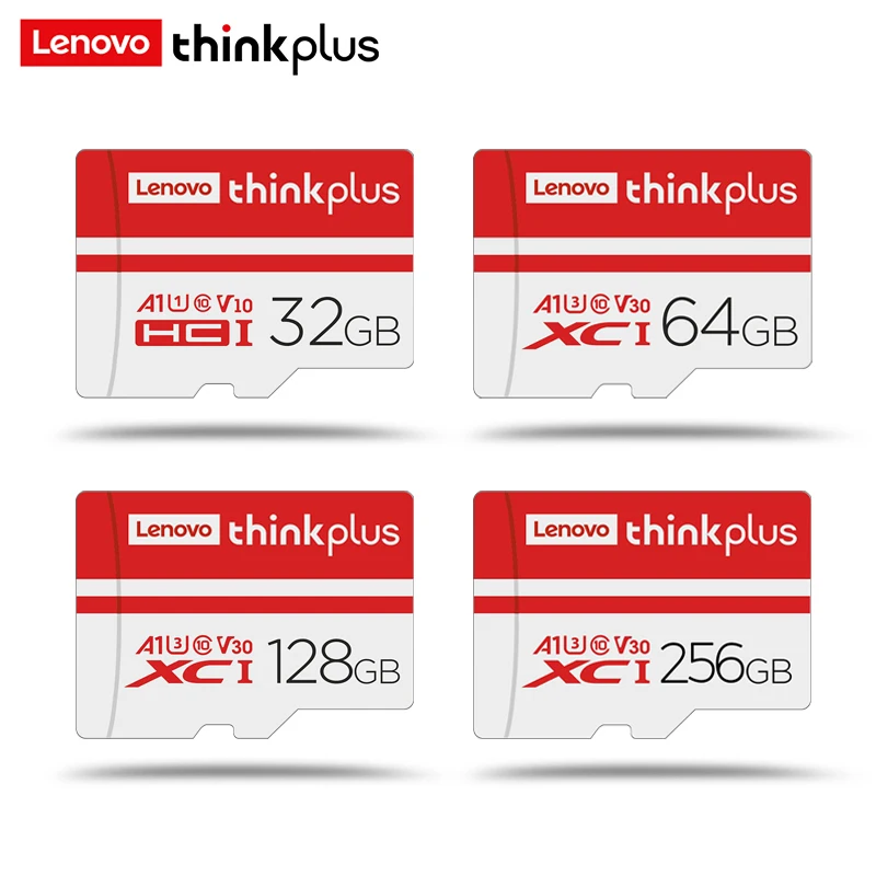 ThinkPlus for Lenovo Mini SD Card Class 10 TF Flash Card 32GB-512G Memory Card For Mobile Phone PC Speaker HD Camera Game Switch