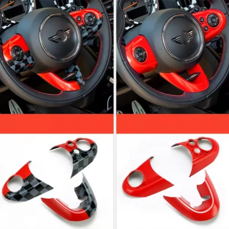 

For Mini F54 F60 Countryman Steering Wheel Panel Button Cover Styling Sticker For Mini Cooper F56 F57 F55 minicooperaccessories