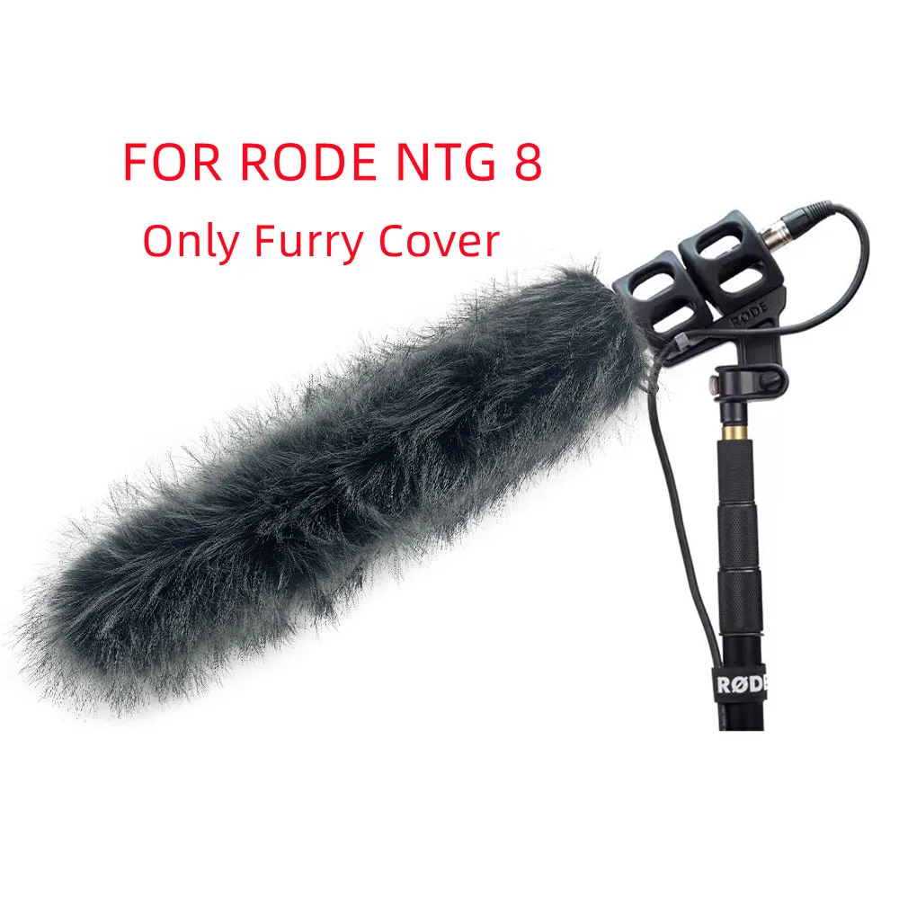 Dead Cat Windproof For Interview Microphone Outdoor Shooting Mic Fur Windscreen Windshield Muff Cover For RODE NTG8