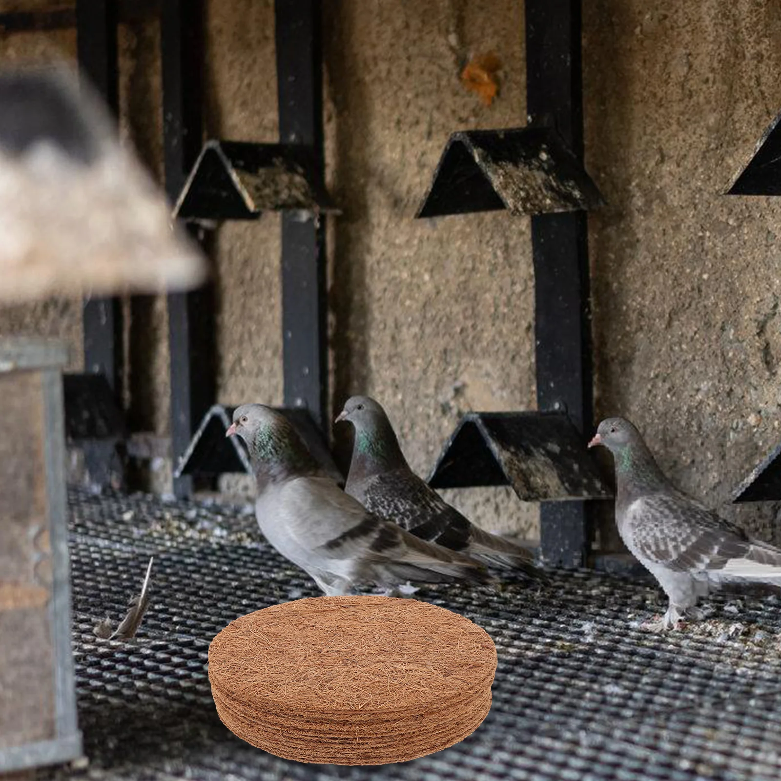 

12Pcs Eco-Friendly Bird Nesting Pads Natural Coconut Fiber Pigeon Nest Bedding