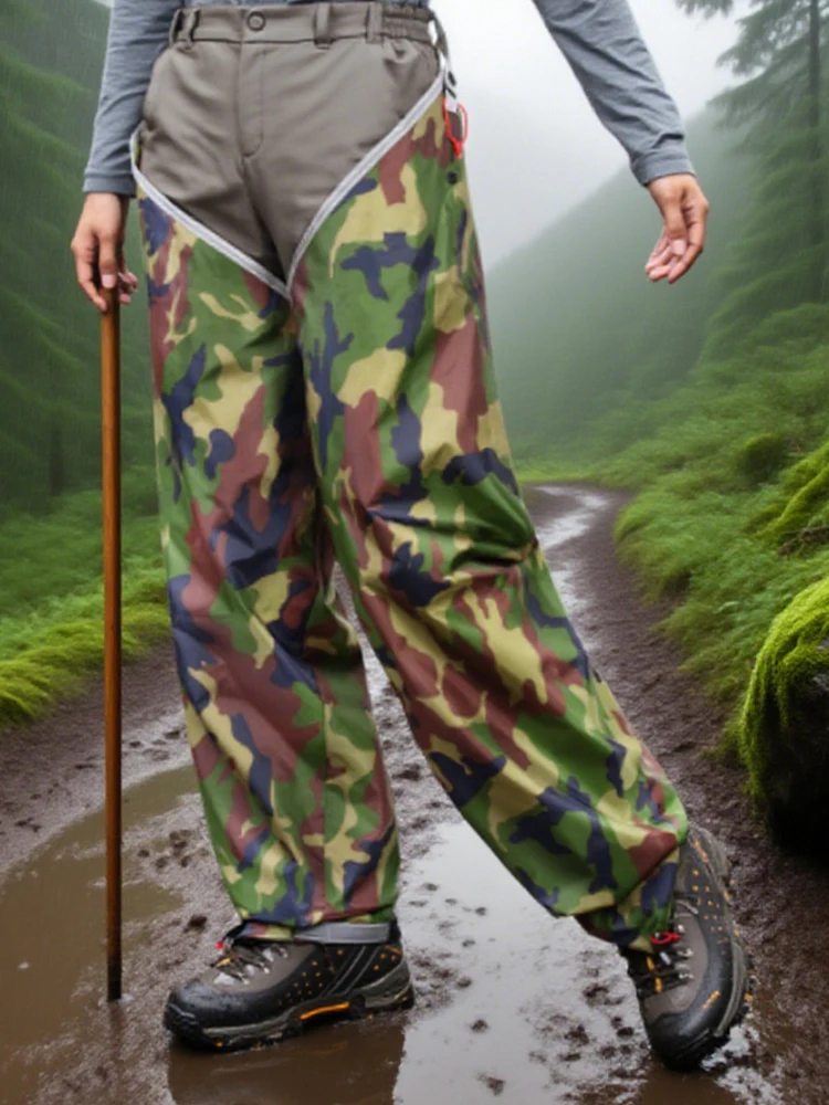 Uomo Donna Copri gamba Pesca impermeabile Pantaloni antipioggia divisi Pantaloni antipioggia rapidi per ciclismo all'aperto Escursionismo Pesca