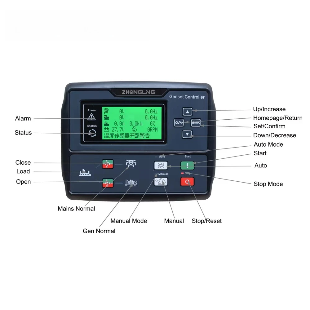 Module de commande CLE8120N pour générateur diesel série ZHONGLING, contrôleur électrique, panneau de commande automobile