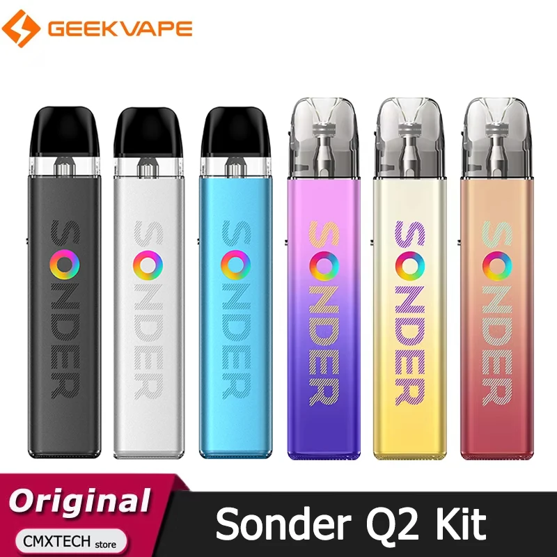 الأصلي GeekVape Sonder Q2 Kit 1350mAh بطارية 30W Vape مع 3ML/2ML Q Pod خرطوشة المرذاذ السجائر الإلكترونية Vaping