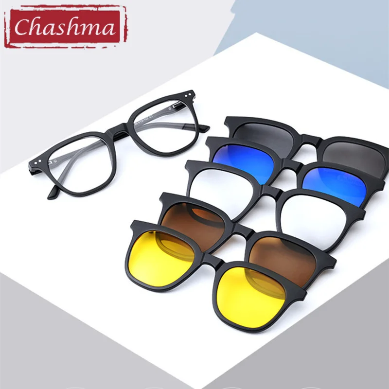 

Chashma Sunglasses Men Polarized Driving Magnet 5 Clips Lenses TR90 Women Optical Frame Prescription Crystal Quality Eyewear