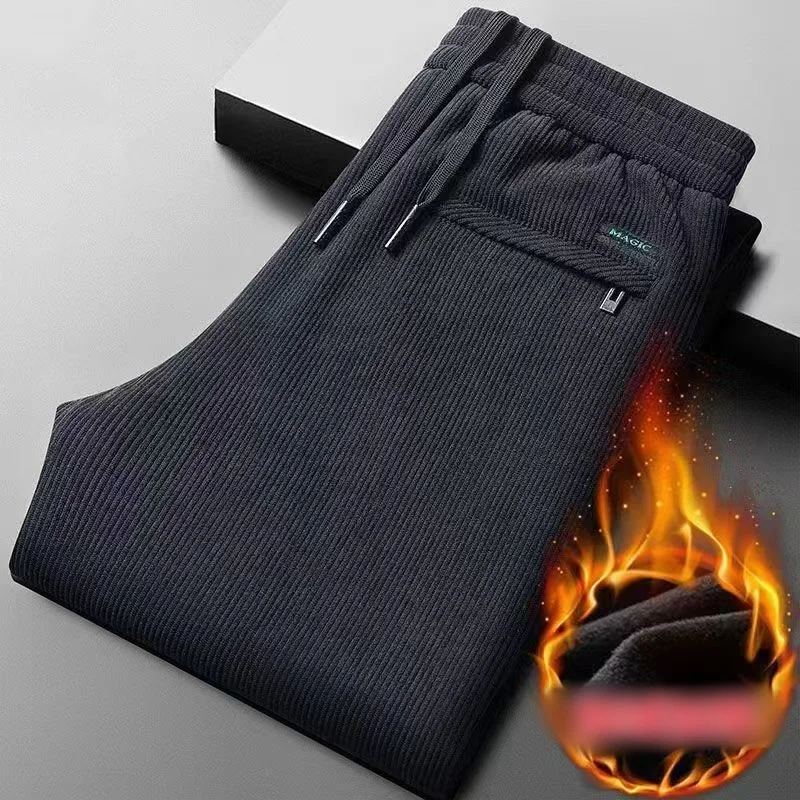 Black gray men's corduroy and  - Corduroy Pant Warm recension och pris