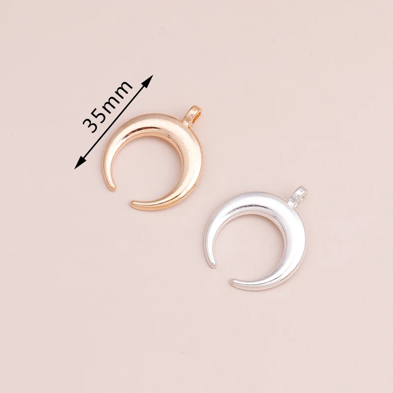 Leslie 10 Stück Gold-Silberfarbene Metall-Anhänger mit griechischen Sonnen- und Mondmotiven, Legierungs-Charms für DIY-Schmuckherstellung, Halsketten, Armbänder, handgemachtes Kunsthandwerk – Detail 7