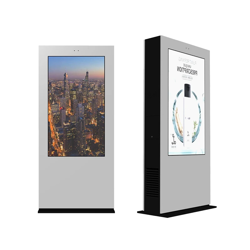4k IP65 Waterproof Non-Touch Vertical Floor Standing Outdoor LED Advertising Display Screen for Mall Street & Commercial Use