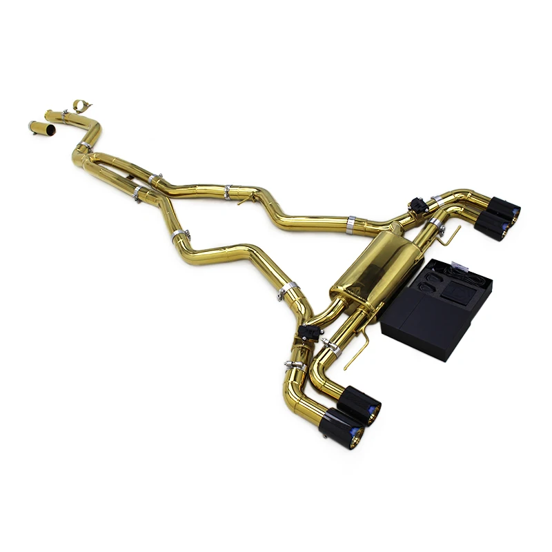 

Yooking Valvetronic Exhaust For BMW G20 M340/M340i G22 M440/M440i 3.0T Plate-gold Stainless Catback Muffler