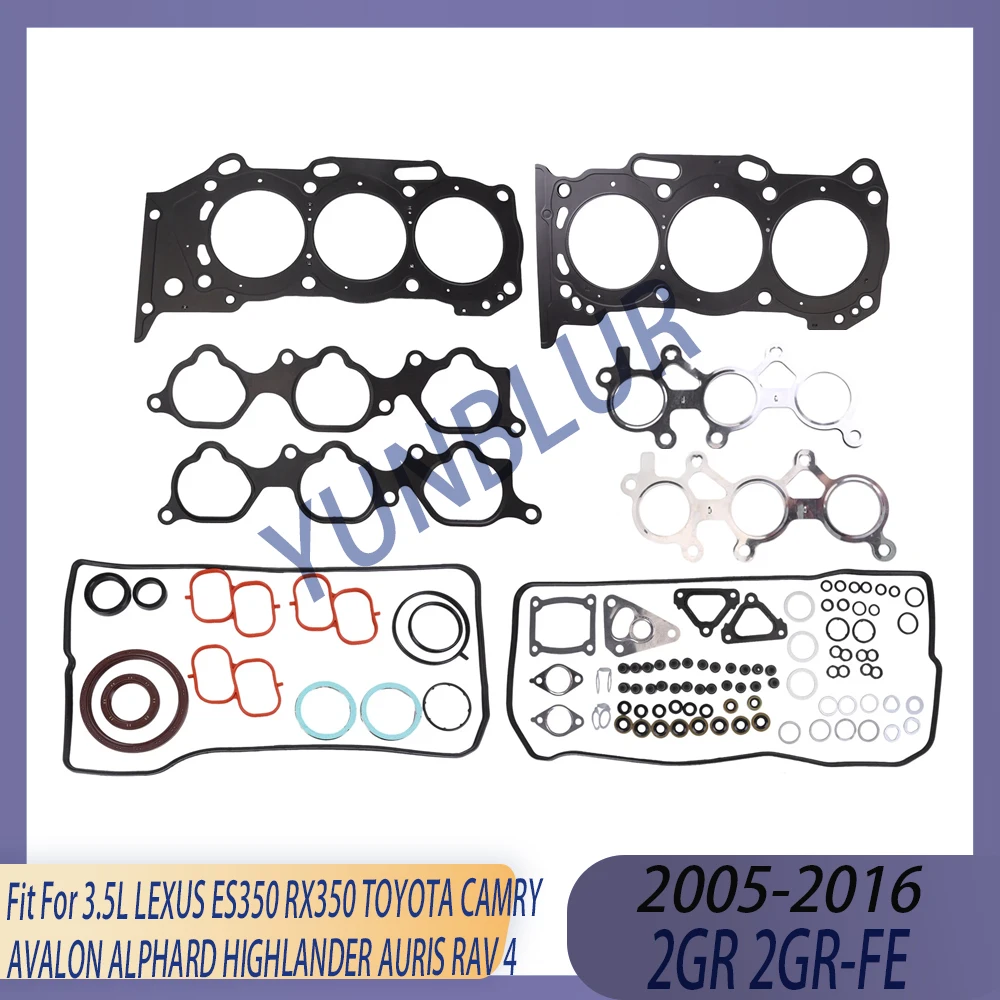 

Engine Cylinder Head Full Gasket Set Fit 3.5 L 2GR 2GR-FE 05-16 Gas For LEXUS ES350 RX350 TOYOTA AVALON ALPHARD CAMRY HIGHLANDER