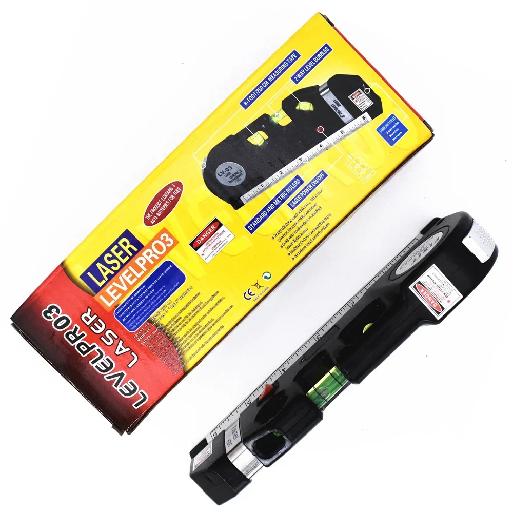 Versatile Laser Level Tape - Adjustable Multifunctional Standard Ruler with Cross Lines Measuring Instrument, Tripod