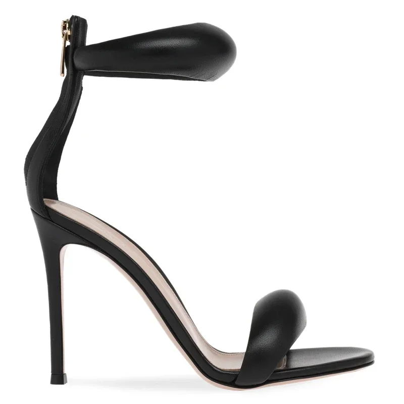 New Comfortable High Heels for Women, Thin Heels, Versatile Fashion, Golden Open toed Shoes, Sexy One Belt Fashion Sandals
