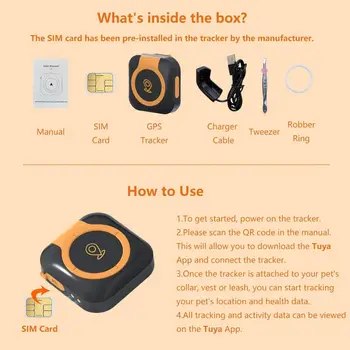 GPS追蹤器,狗狗健康監測,GPS定位及智慧寵物活動追蹤器,相容於任何項圈(安卓和iOS系統) 8 最佳銷售 狗狗GPS - №6