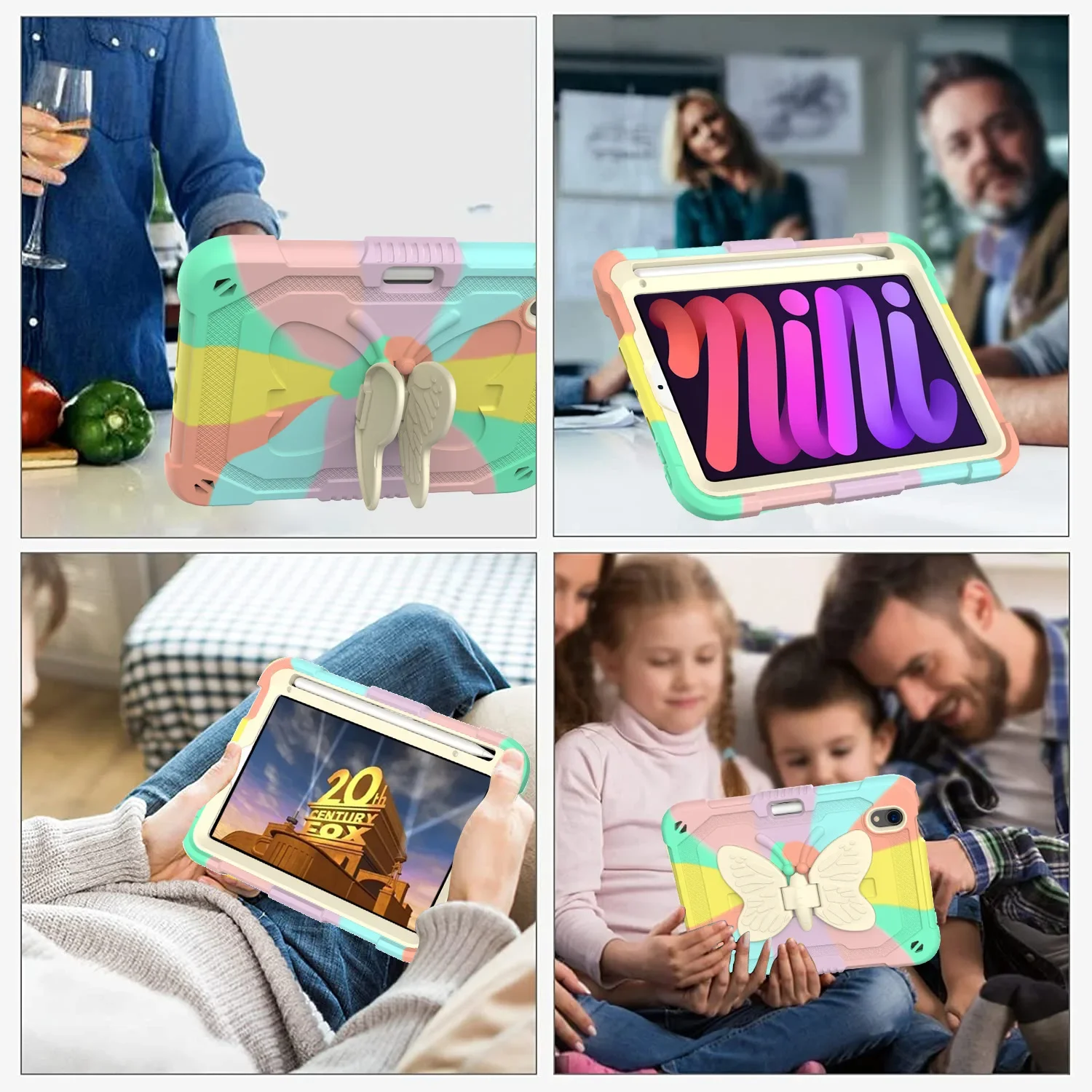 Applicable 2022 New IPad Mini 6 Case with Pen Slot Tablet Case  Ipad Full Package Case