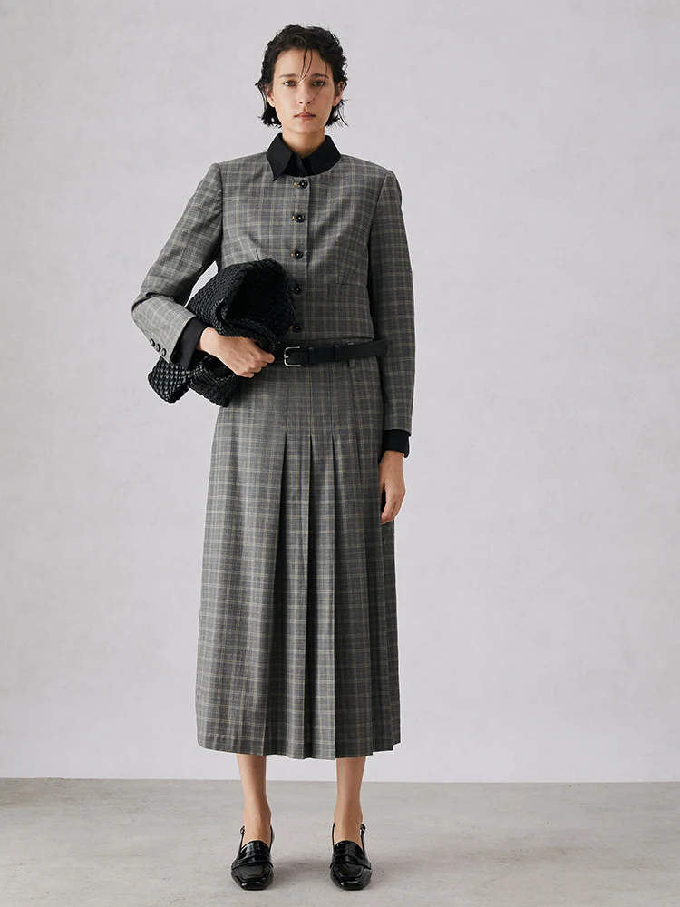 

Ele Ladylike Two-Piece Suit Set Women's High-End Feel Autumn Small Suit Jaet f Skirt Faionable Ensemble