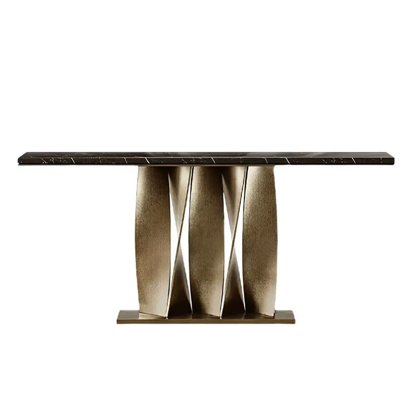 Italian light luxury, stainless steel, long porch, entrance corridor, wall case