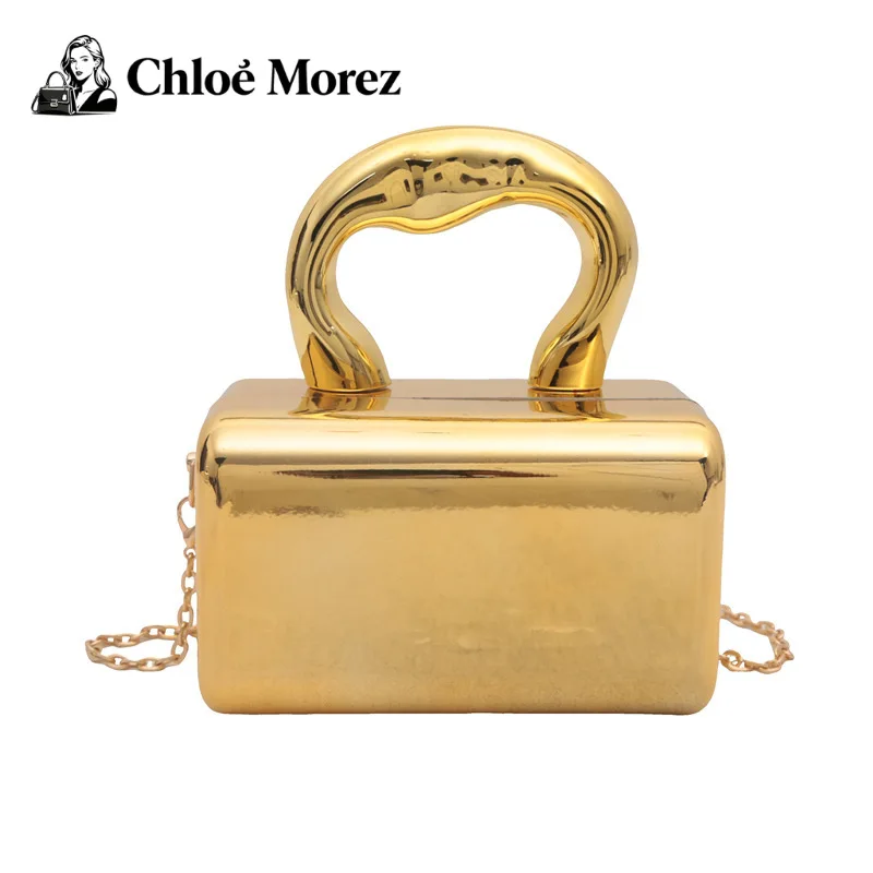 

Acrylic Box Bag Mirror Handbag Instagram Internet Celebrity Women's Chain Cross Shoulder Banquet Bag