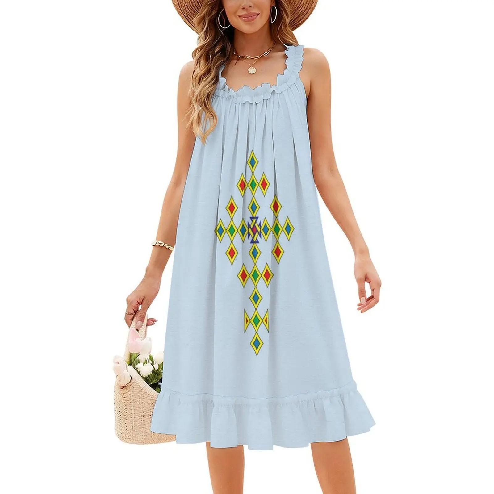 الأرثوذكسية الصليب الكلاسيكية تي شيرت فستان عطلة مثير للنساء شاطئ حفلة عيد ميلاد فستان قصير الأرثوذكسية الصليب فساتين نسائية #4