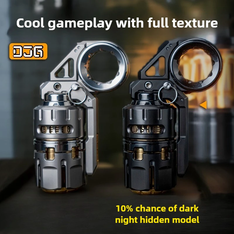 

DJGEDC Destroyer Magnetic Levitation Tuning Fork Grenade Composite Fingertip Push Card Gyro Adult Decompression Toy