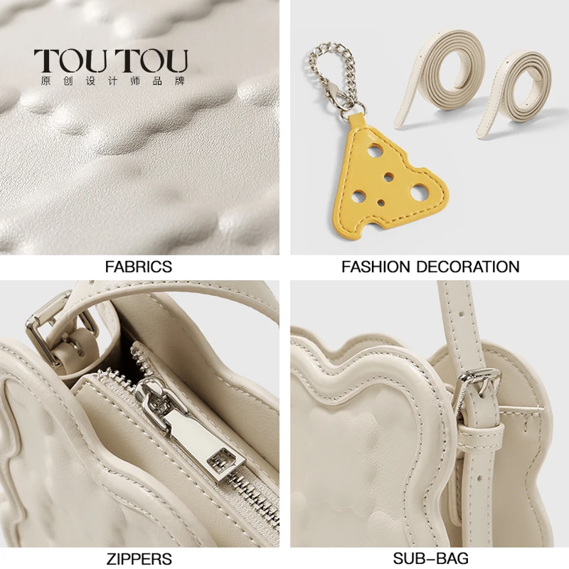 TOUTOU Cookie Crossbody Bag for Christmas Gift Elegant and Trendy Handbag Original Designer Brand One Shoulder Bag Fashion