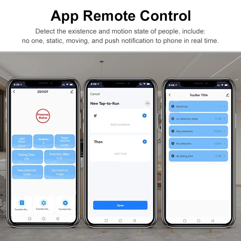 Tuya menschlicher Anwesenheit sensor 24g menschliche Anwesenheit Millimeter wellen radars ensor Lichtsensor