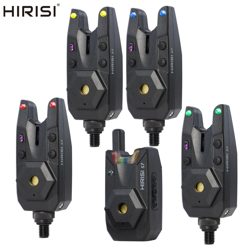 Hirisi Wireless Carp Fishing Alarm Set Waterproof Bite Alarm Indicator Carp Fishing Tackle 1+2 Set S7 Fishing Accessories