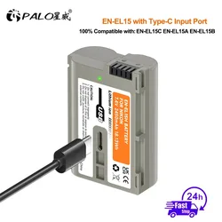 EN-EL15C EL15C EN EL15 Type-C USB Charging Battery for Nikon EN-EL15A EN-EL15B D780 D850 D7500 Z5 Z6 Z6 II Z7 Z7II Z8