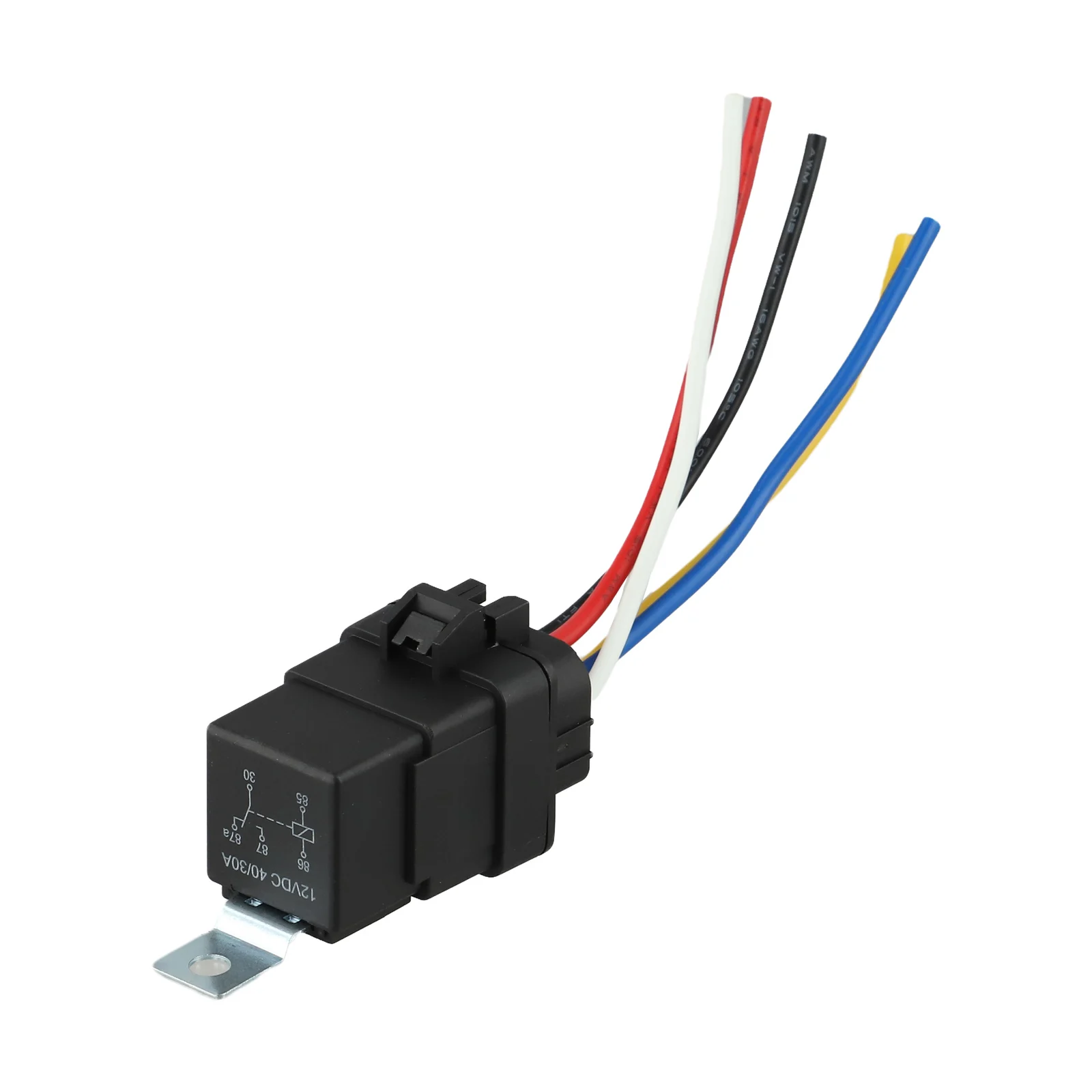 

12V Waterproof Relay Harness Socket Heavy Duty 5 Pin Relay Switch with Built in Diode Protection for Vehicle Applications