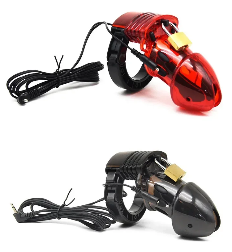 

Electric Shock Cock Cage Sex Ball Stretcher BDSM Timer Lock Chastity Belt Penis Ring SM Male Sex Tools Electro Stimulator